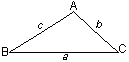 a scale triangle, ABC